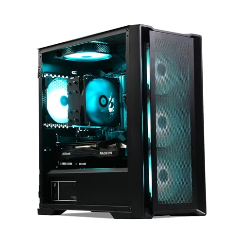 MXZ Gaming PC, AMD Ryzen 7 7800X3D, RTX 4070 Super, 16GB DDR5, SSD 1TB, B650, 6RGB Fans, Windows 11 Pro Ready to use, Gamer Desktop Computer(R7 7800X3D RTX 4070 Super)
